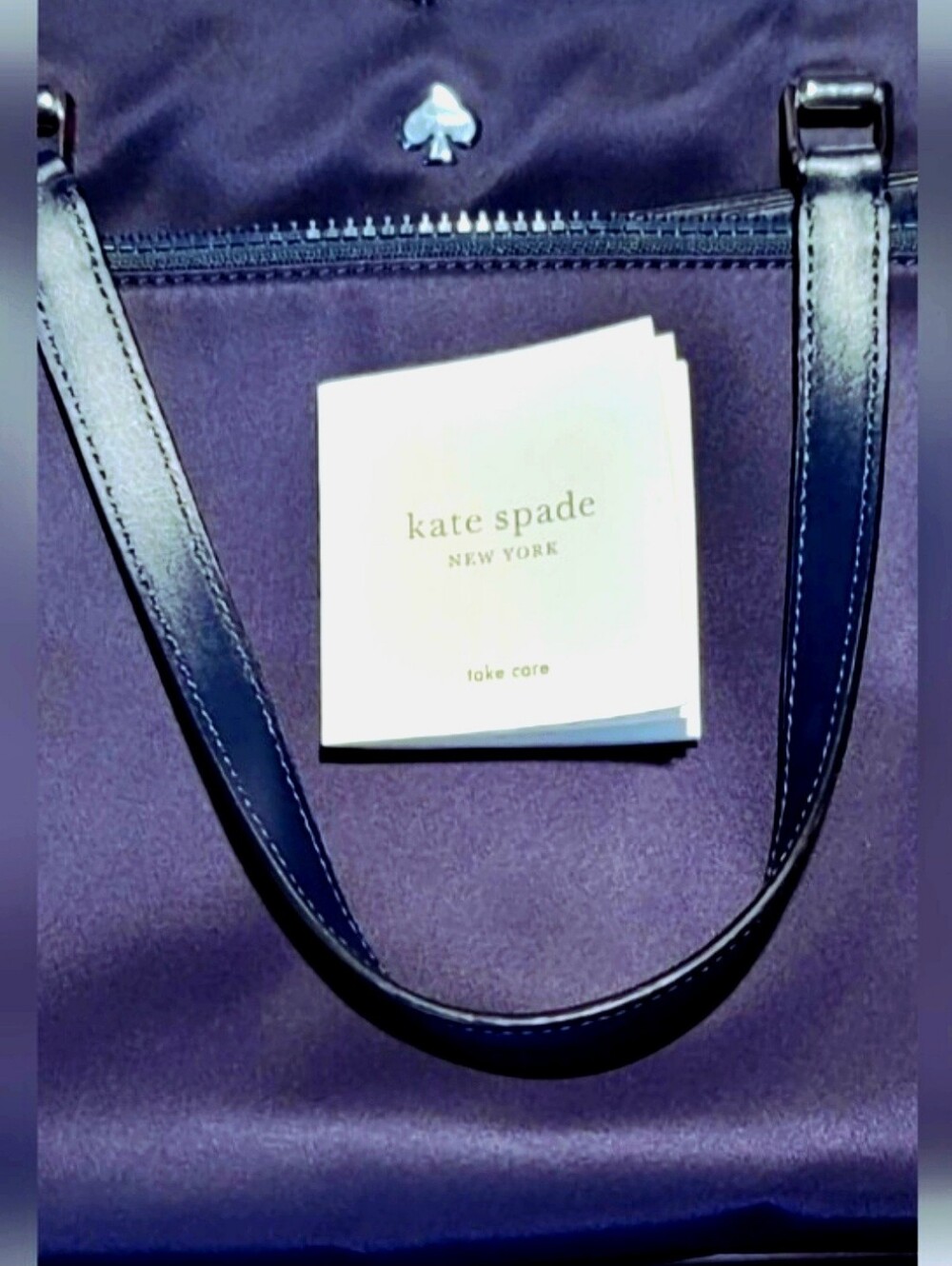 ♠️ Kate Spade Chelsea Jae Navy Nylon Tote ~ Gorgeous! No Call Outs - Picture 3 of 5